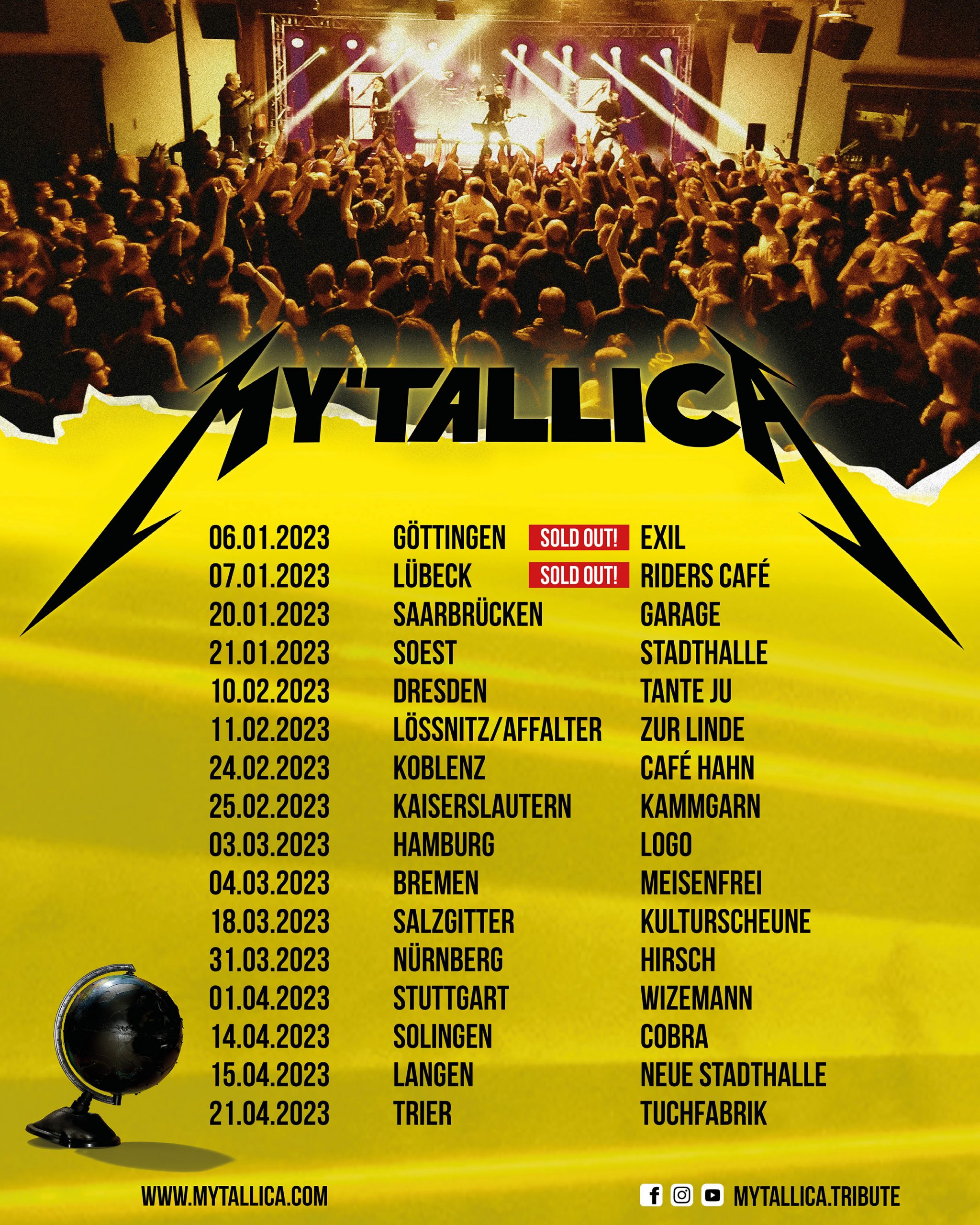 metallica tour 2023 past dates